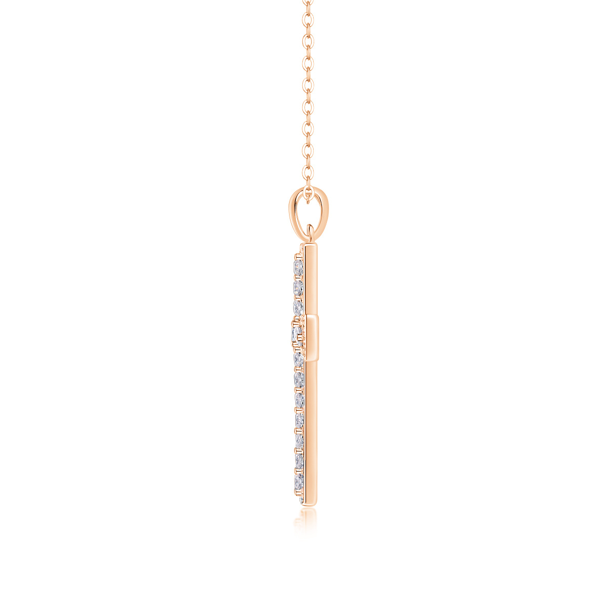 A Luxurious And Fashionable Minimalist Jewelry Pendant Necklace Featuring Top-quality Moissanite, Made Of S925 Silver Electroplated With Platinum.