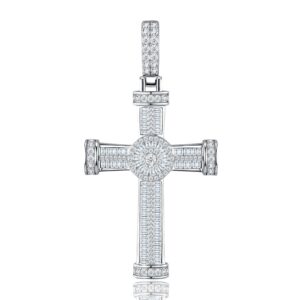 A Luxurious And Fashionable Minimalist Jewelry Pendant Necklace Featuring Top-quality Moissanite, Made Of S925 Silver Electroplated With Platinum.