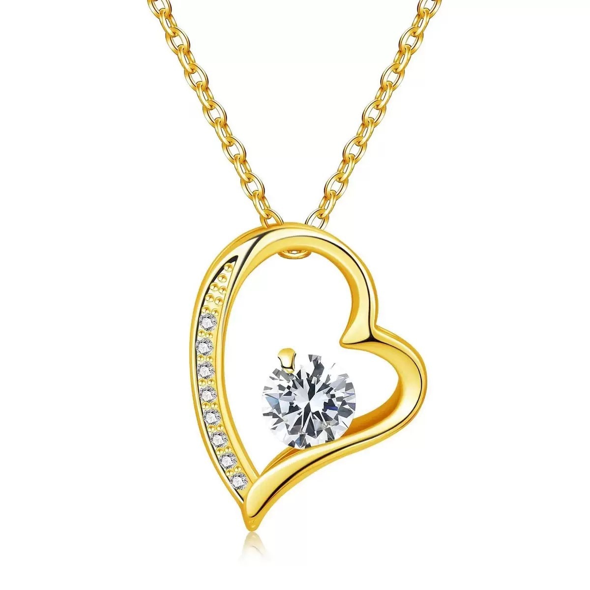 S925 Silver Heart-Shaped Minimalist Versatile Collarbone Necklace