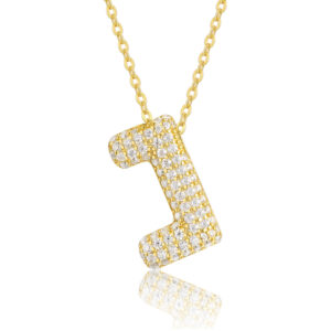 Bubble Letter – J Necklace Pendant Featuring Top-quality Moissanite Set In Luxurious And Fashionable Light Luxury Trend Jewelry, Made Of S925 Silver Electroplated With Gold.