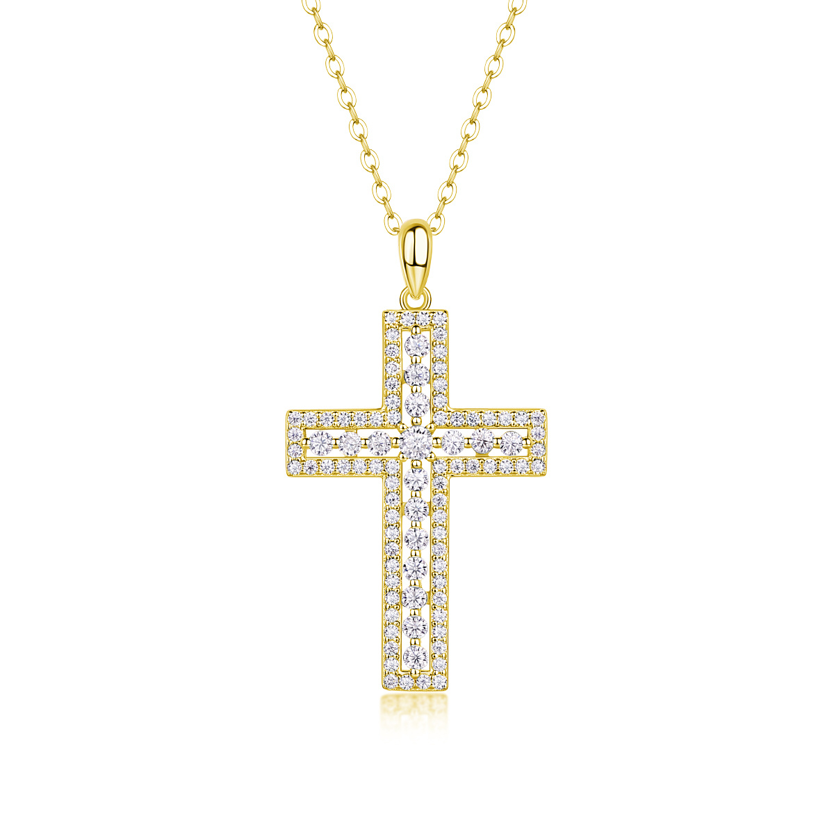 A Luxurious And Fashionable Minimalist Jewelry Pendant Necklace Featuring Top-quality Moissanite, Made Of S925 Silver Electroplated With Platinum.