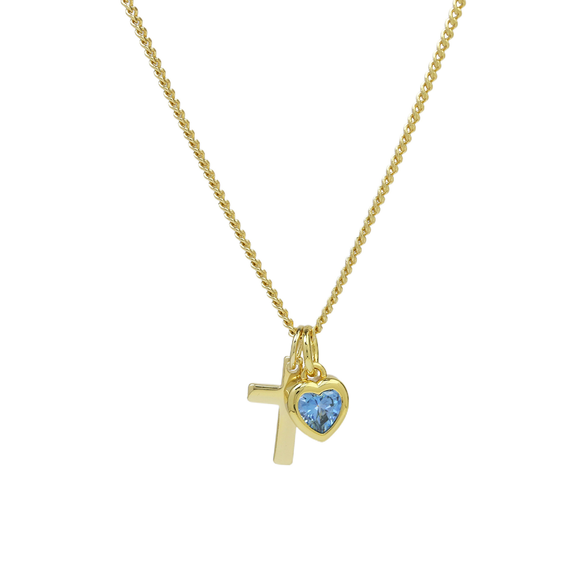 Heart-Shaped December Birthstone Pendant Necklace