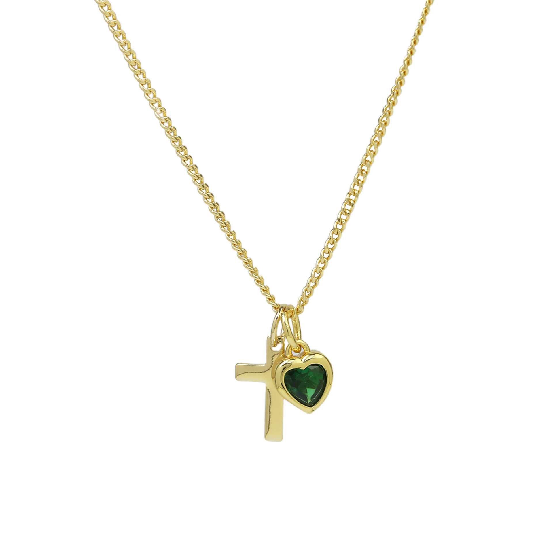 Heart-Shaped December Birthstone Pendant Necklace