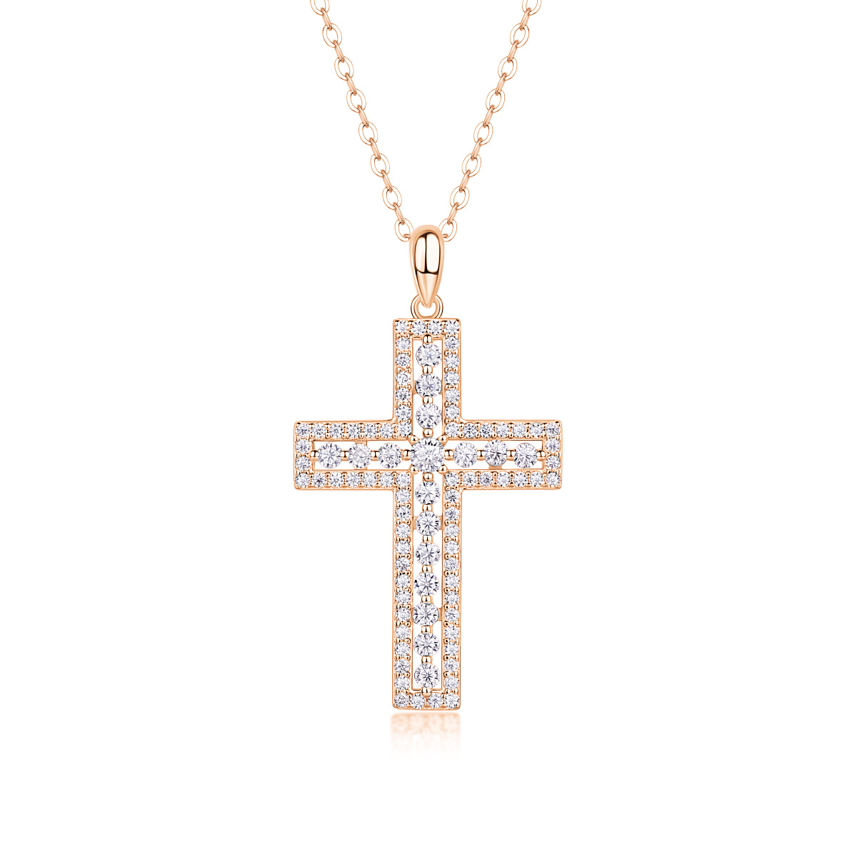 A Luxurious And Fashionable Minimalist Jewelry Pendant Necklace Featuring Top-quality Moissanite, Made Of S925 Silver Electroplated With Platinum.