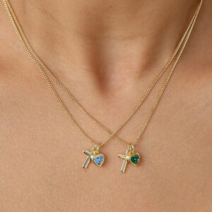 Heart-Shaped December Birthstone Pendant Necklace