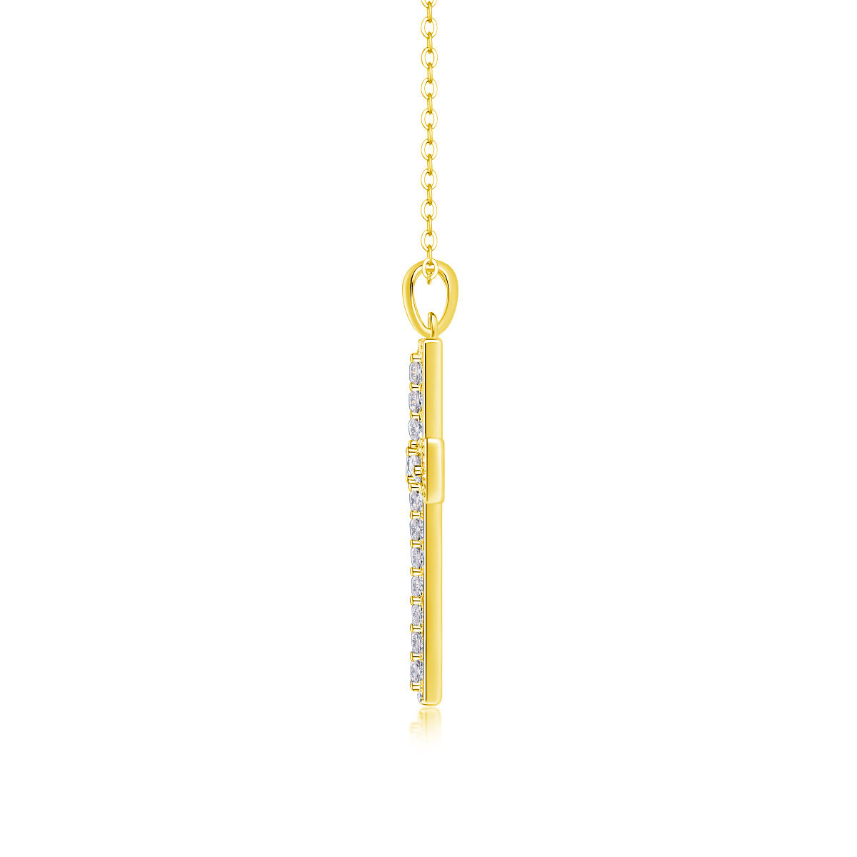 A Luxurious And Fashionable Minimalist Jewelry Pendant Necklace Featuring Top-quality Moissanite, Made Of S925 Silver Electroplated With Platinum.
