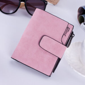 Vintage Snap Closure Matte Finish Women’s Short Wallet, Multi Card Holder Zipper Purse, Portable Coin Pocket