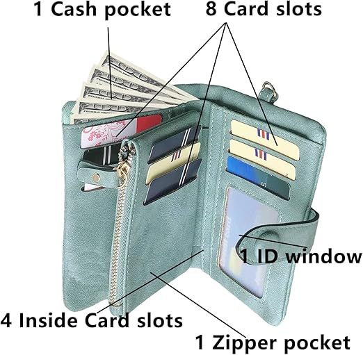 Matte Finish Women's Short Trifold Wallet, Cute Minimalist Style, Multi Card Holder Ladies Purse
