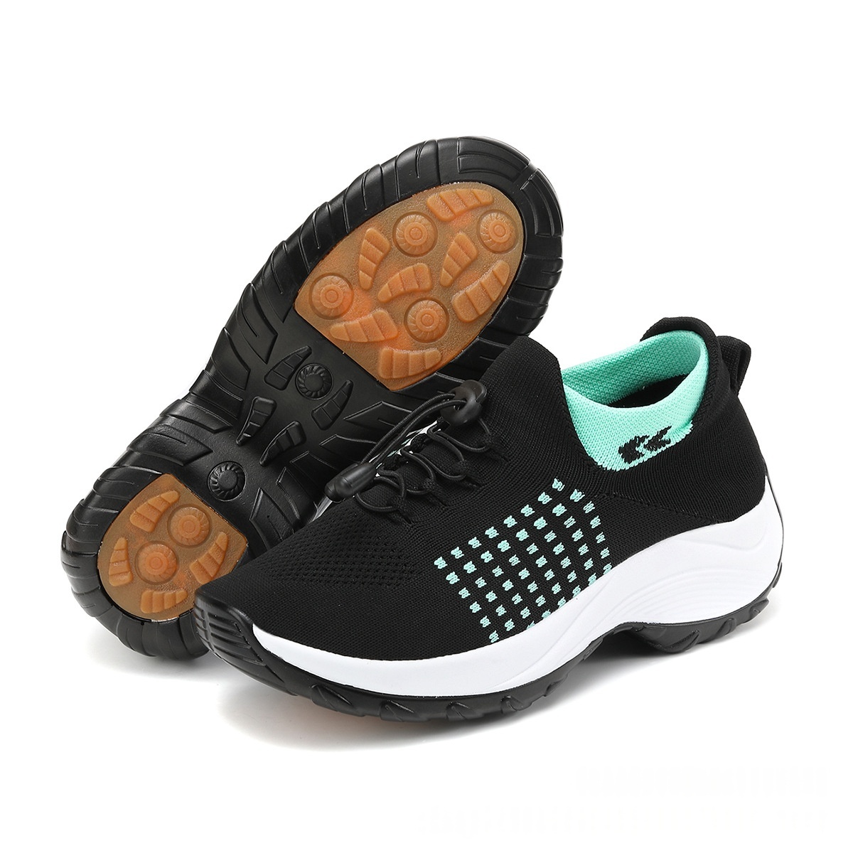 Casual Women's Flyknit Shoes With A Round Toe