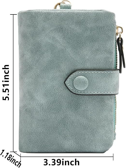Matte Finish Women's Short Trifold Wallet, Cute Minimalist Style, Multi Card Holder Ladies Purse