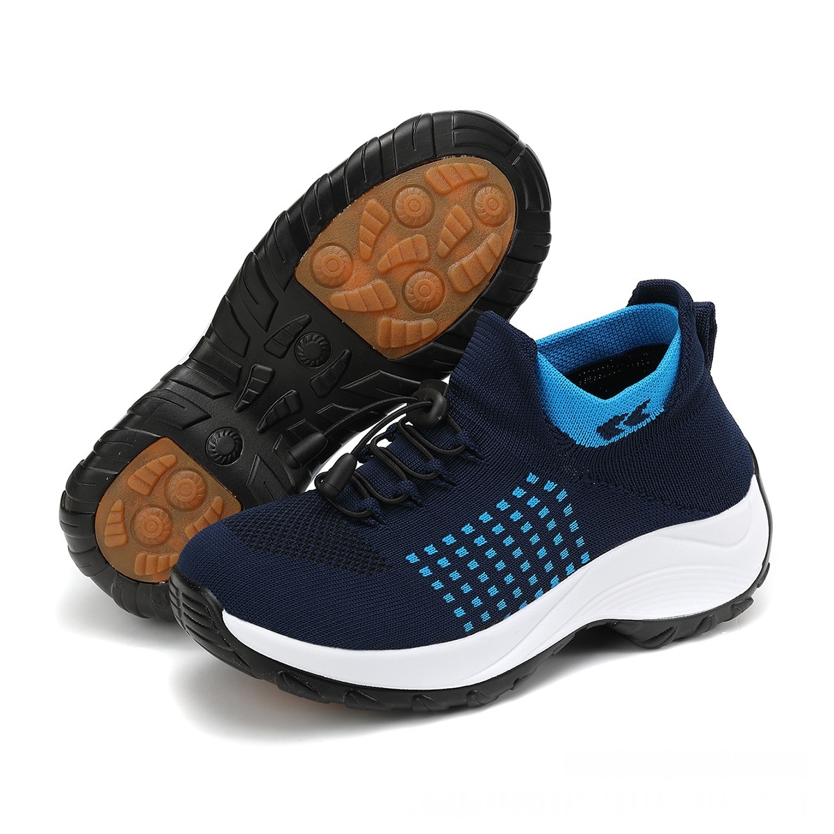 Casual Women's Flyknit Shoes With A Round Toe