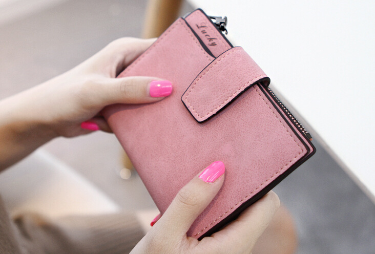 Vintage Snap Closure Matte Finish Women's Short Wallet, Multi Card Holder Zipper Purse, Portable Coin Pocket