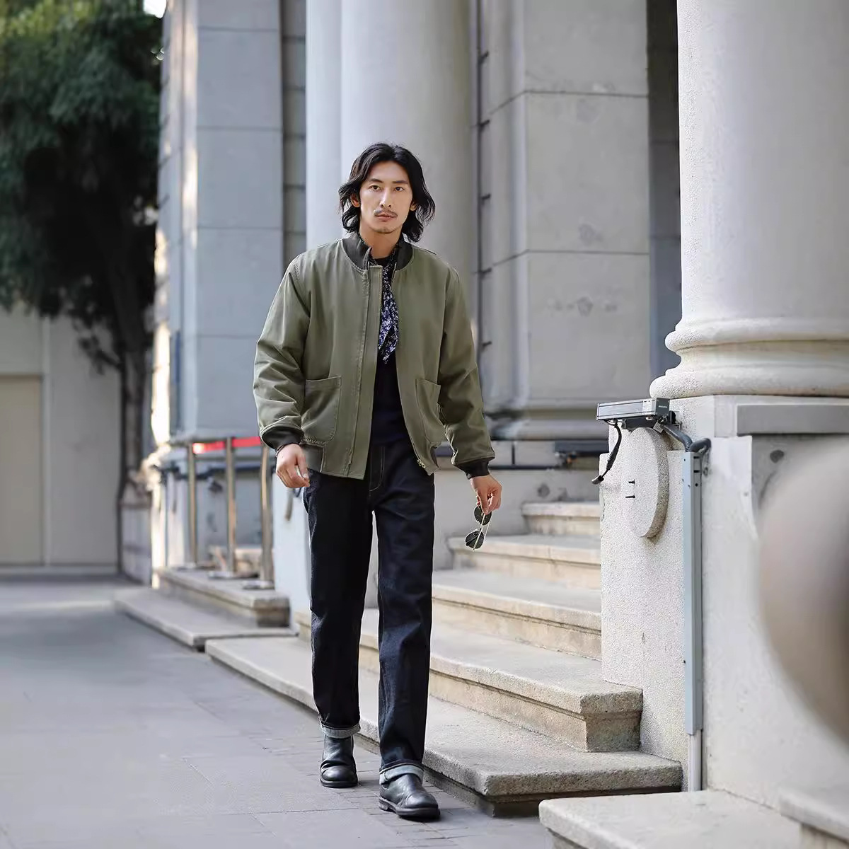 Solid Color Tank Jacket Stand Collar Coat