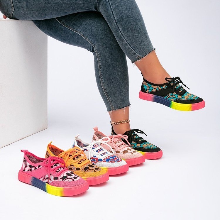 Plus-size Breathable Lace-up Chunky-soled Shoes