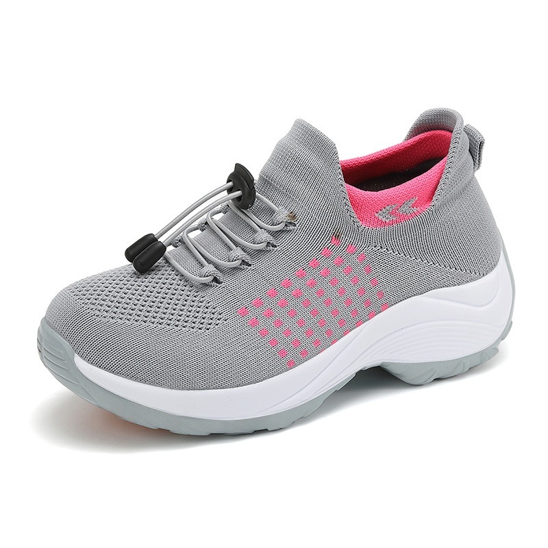 Casual Women's Flyknit Shoes With A Round Toe
