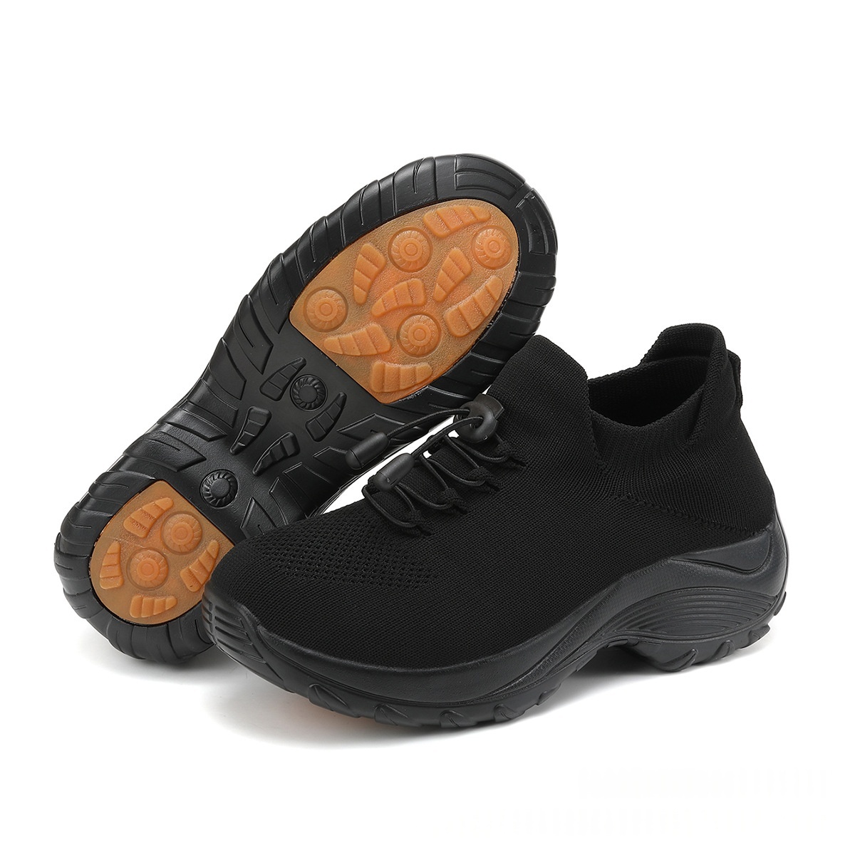 Casual Women's Flyknit Shoes With A Round Toe